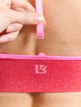 Thumbnail 6 of Halter Seamless Sports Bra - Salsa Ombre, 6 of 7