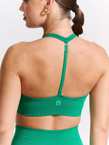 Thumbnail 3 of Halter Seamless Sports Bra - Lucky Charm, 3 of 5