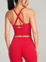 Thumbnail 2 of Poshknit Waist Tank - Lipstick Red, 2 of 3