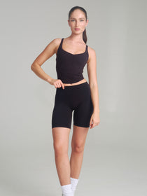 Poshknit Waist Tank - Onyx Black