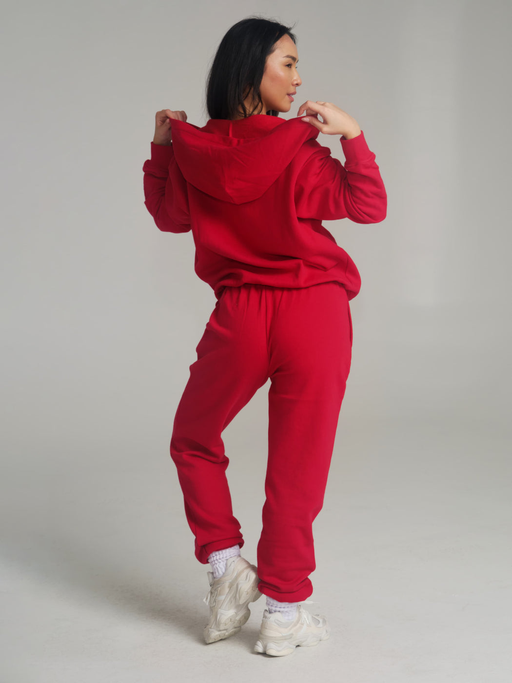 Threads Zip Hoodie - Lipstick Red