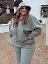 Thumbnail 1 of Plush Fleece Zip Hoodie - Frosted Sage, 1 of 6