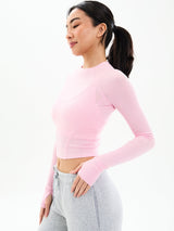 Thumbnail 2 of Base Layer Long Sleeve Waist Top - Plastic Pink, 2 of 5