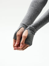 Thumbnail 5 of Base Layer Long Sleeve Waist Top - Heather Grey, 5 of 5