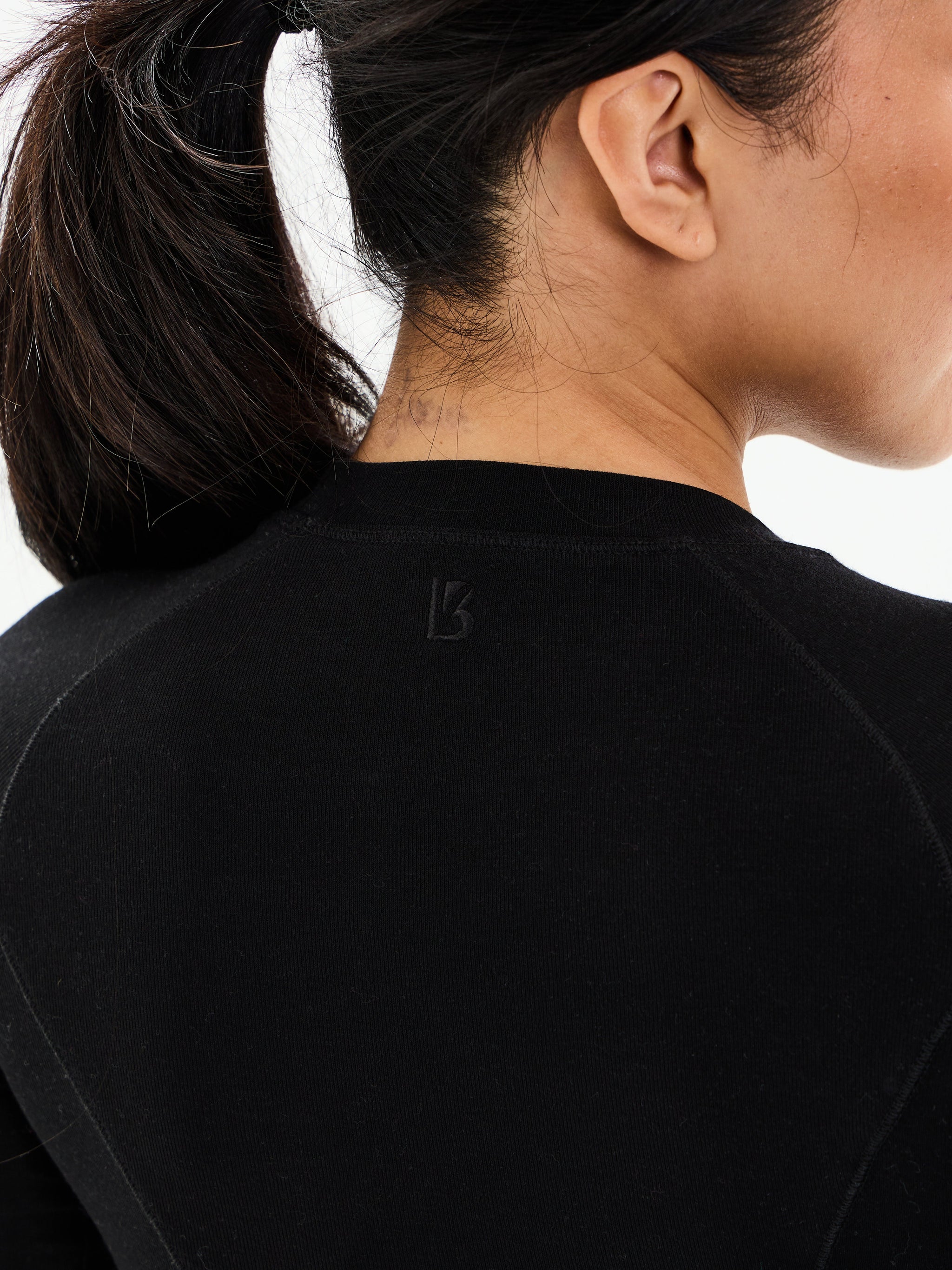 Base Layer Long Sleeve Waist Top - Onyx Black