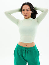 Thumbnail 1 of Base Layer Long Sleeve Waist Top - Honeydew, 1 of 4