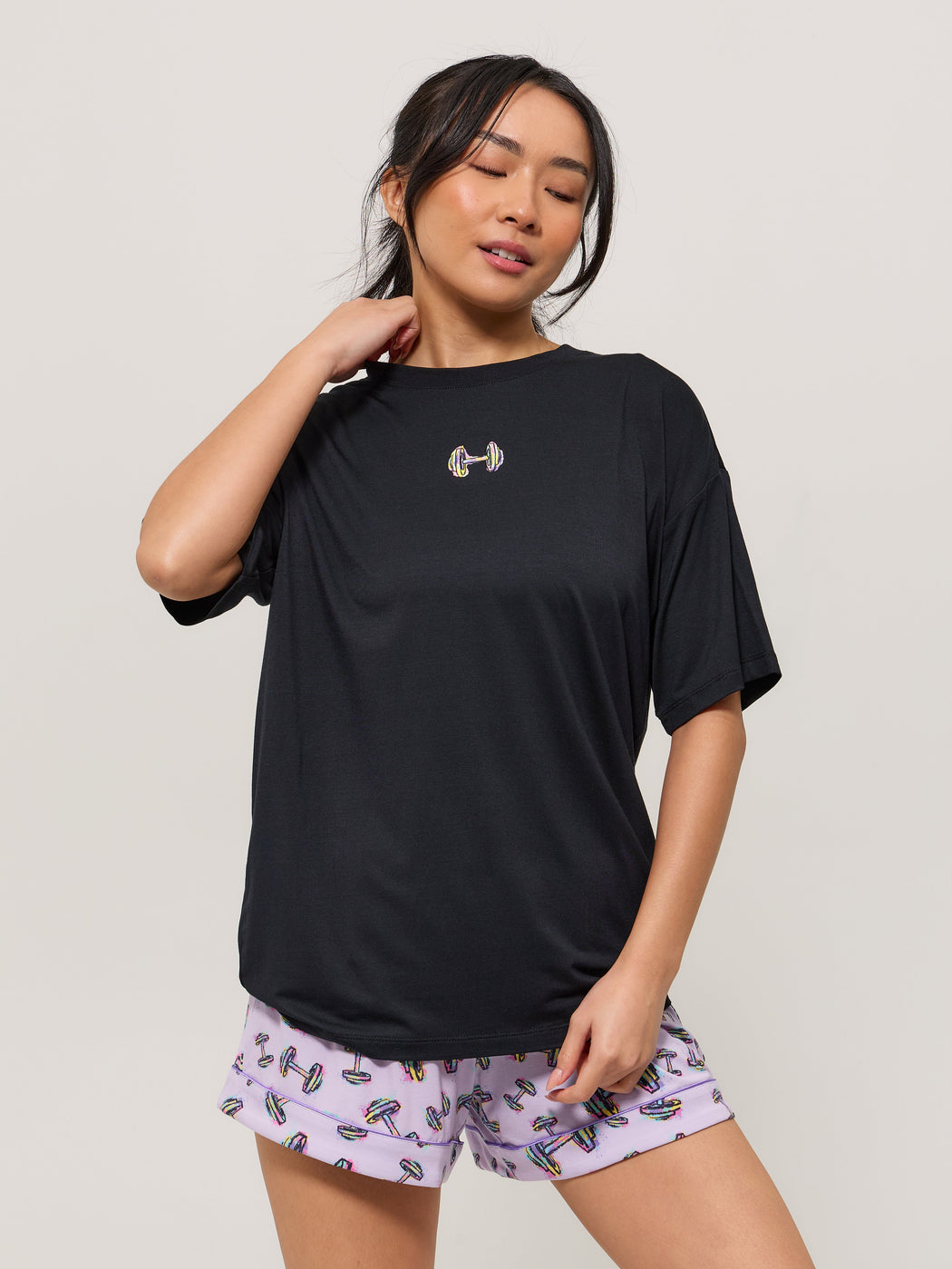 **PREORDER** Pajama Tee Shirt - Black