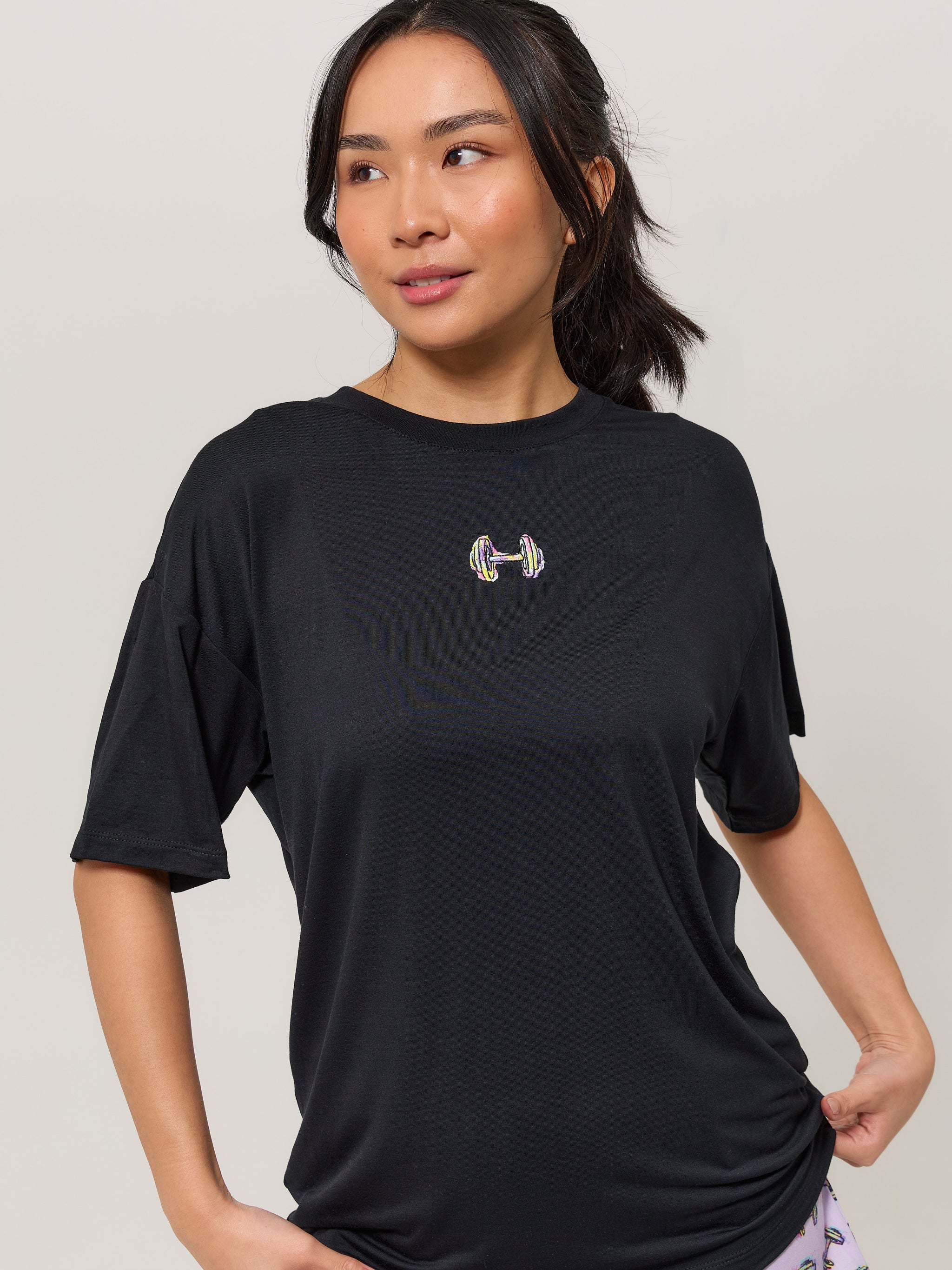 **PREORDER** Pajama Tee Shirt - Black