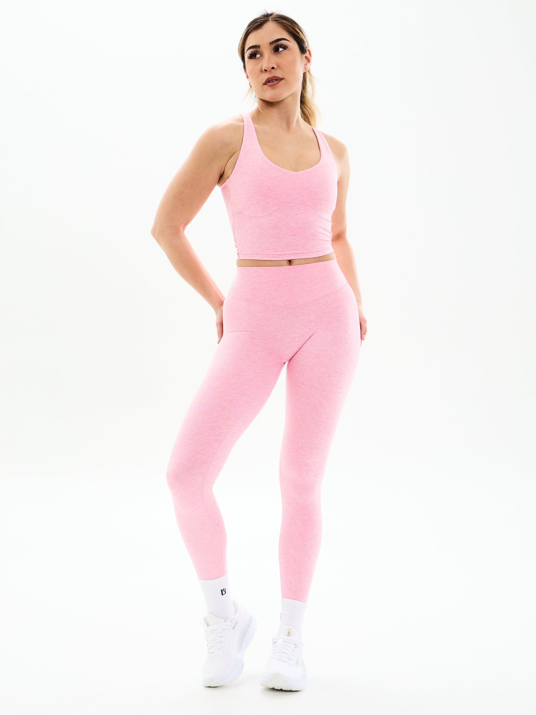 Dream Heathered Legging - Heather Pink