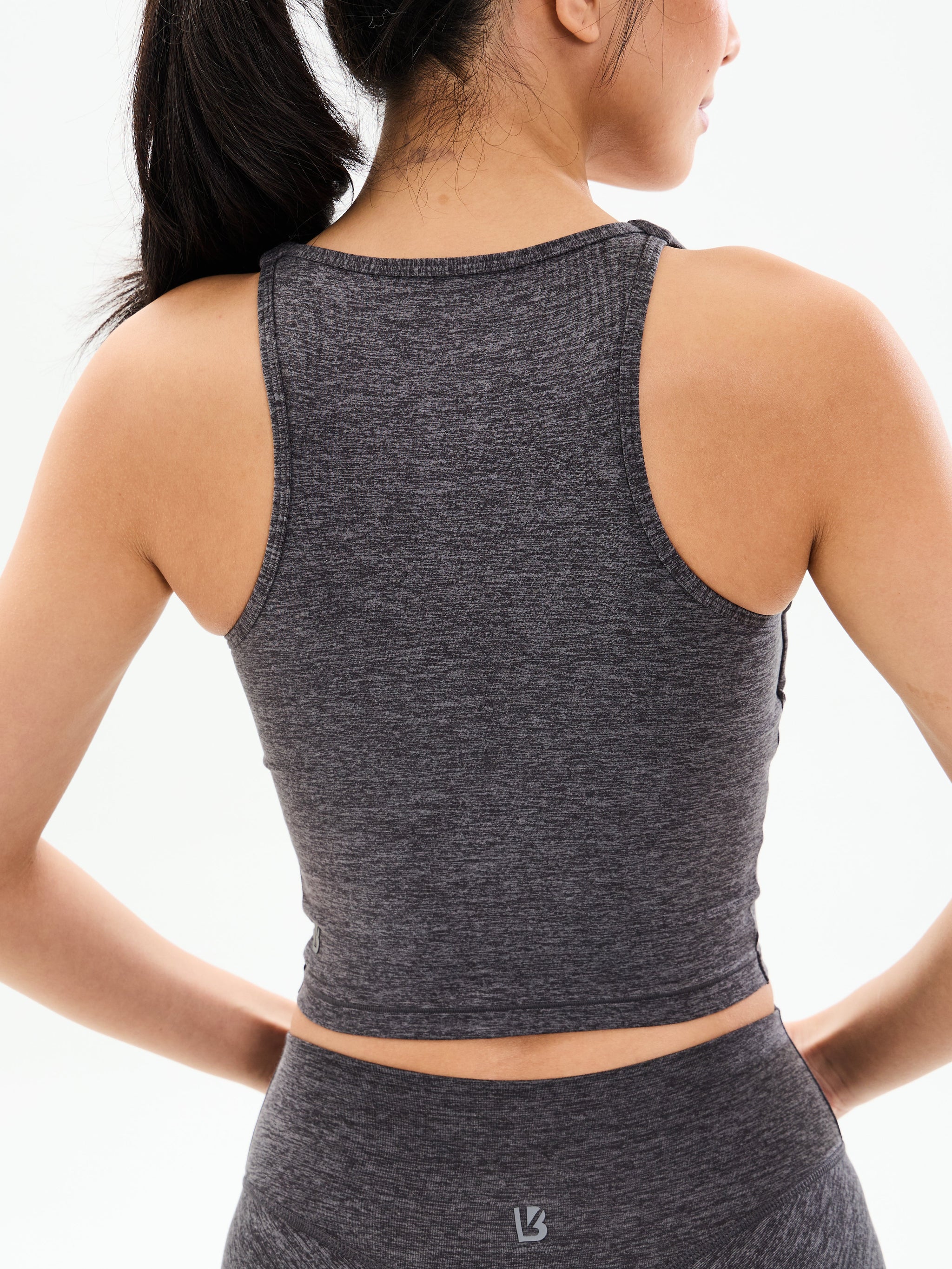 Dream Heather V Neck Tank - Heather Charcoal