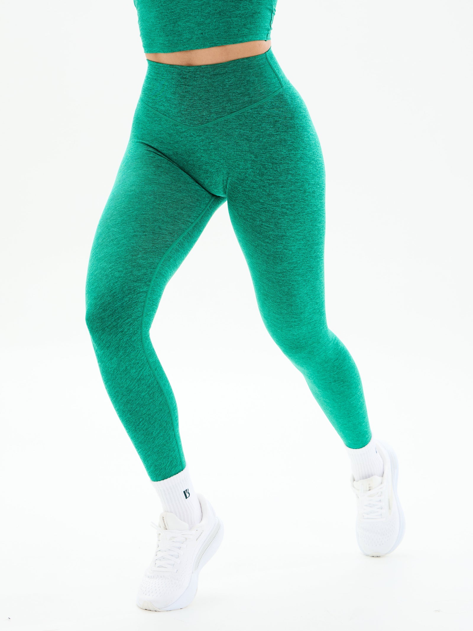 Dream Heathered Legging - Heather Green