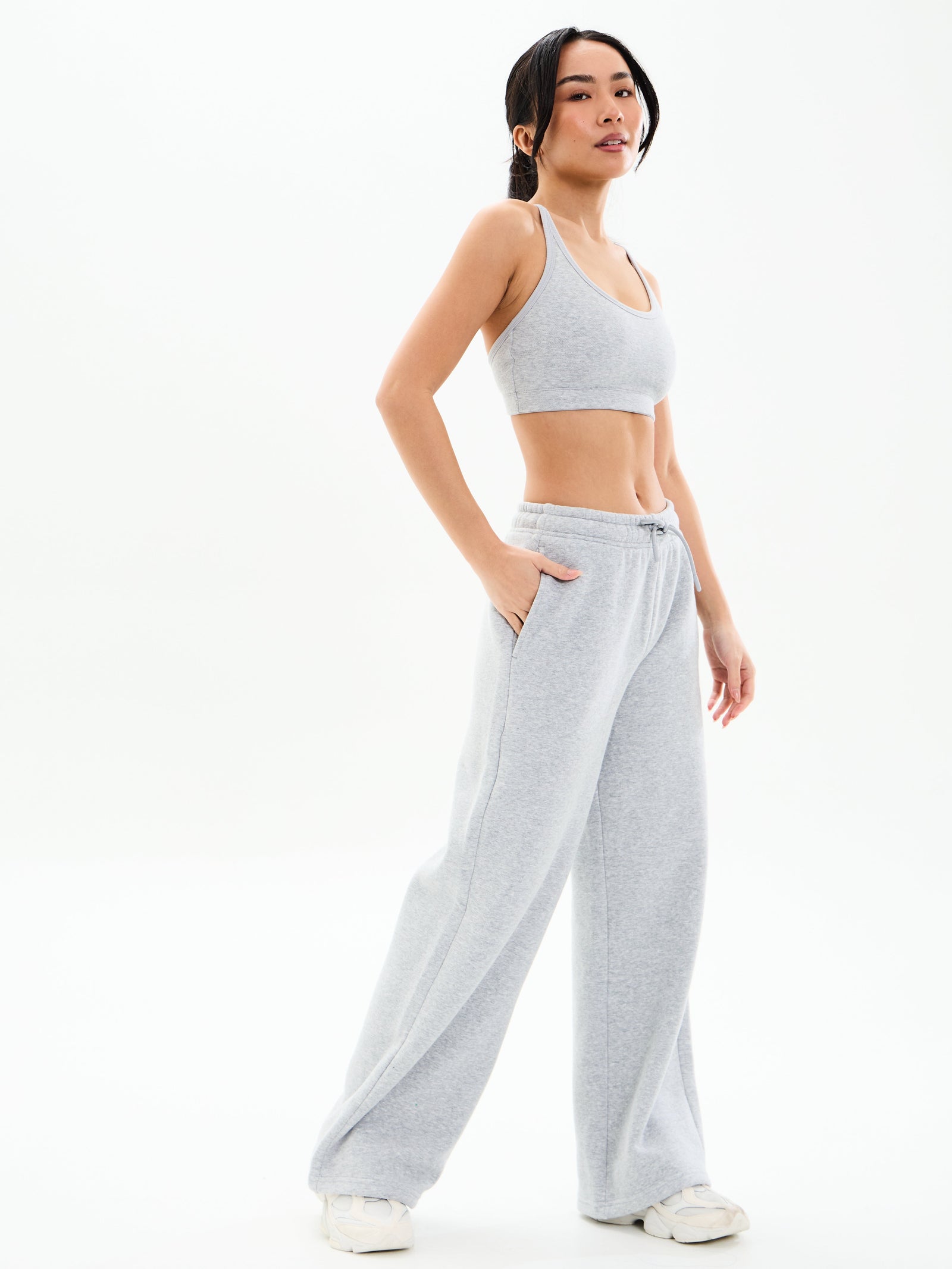Plush Fleece Bralette - Heather Grey