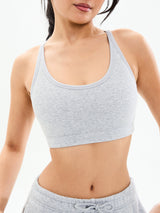 Thumbnail 1 of Plush Fleece Bralette - Heather Grey, 1 of 5