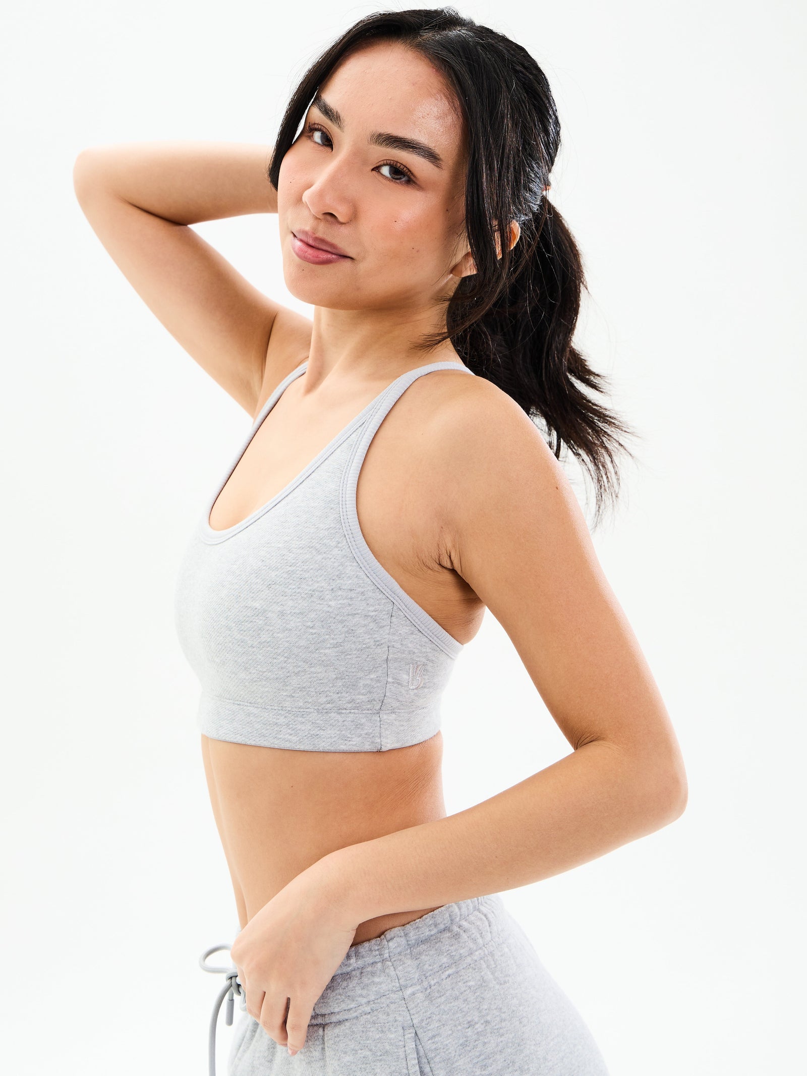Plush Fleece Bralette - Heather Grey