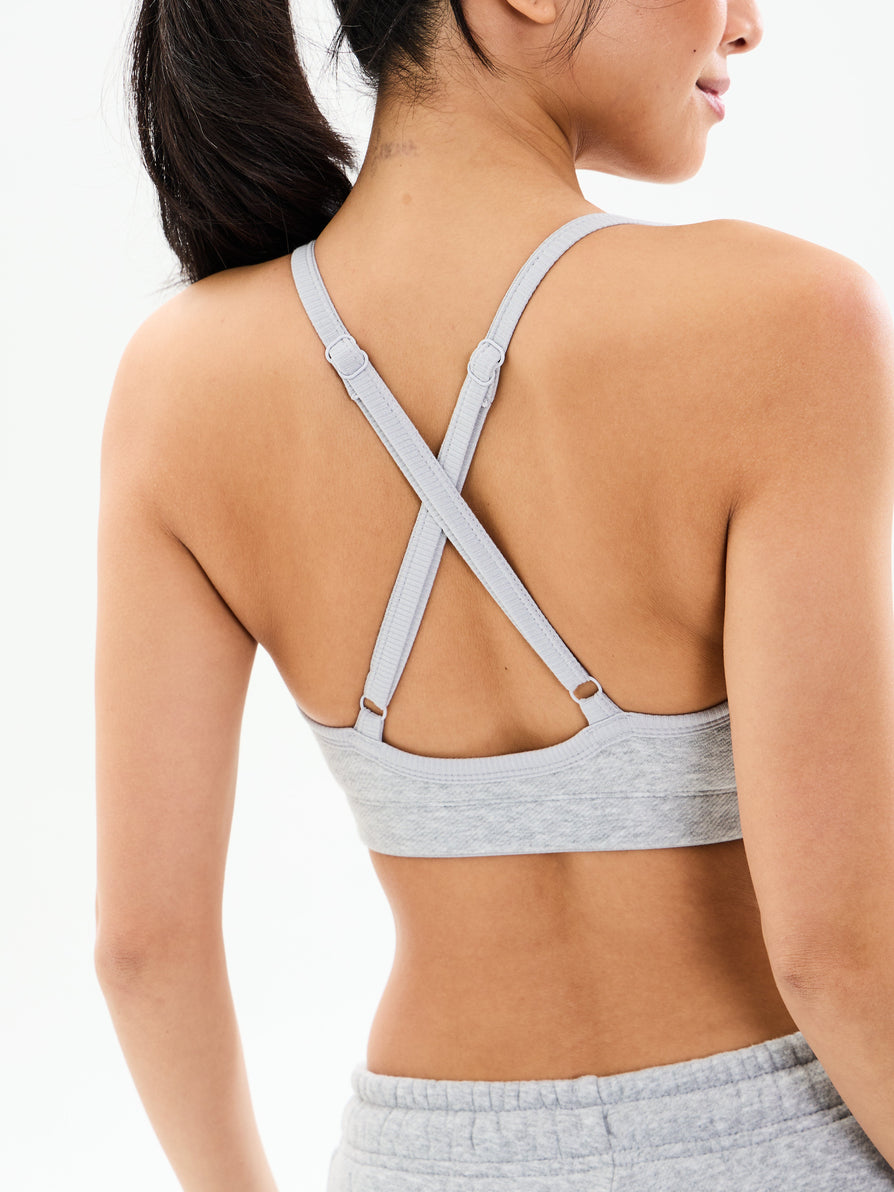 Plush Fleece Bralette - Heather Grey