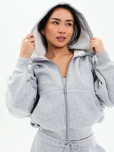 Thumbnail 1 of Plush Fleece Zip Hoodie - Heather Grey, 1 of 6