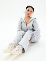 Thumbnail 5 of Plush Fleece Zip Hoodie - Heather Grey, 5 of 6