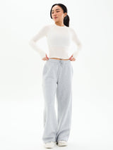 Thumbnail 4 of Base Layer Long Sleeve Waist Top - White, 4 of 5