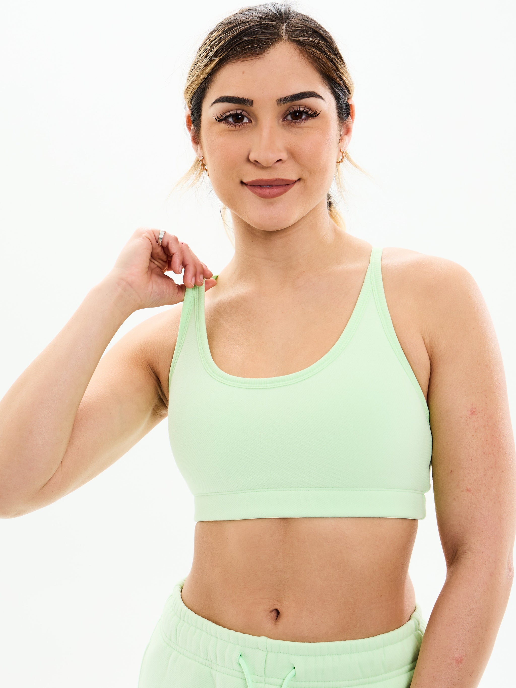 Plush Fleece Bralette - Honeydew