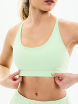 Thumbnail 1 of Plush Fleece Bralette - Honeydew, 1 of 5