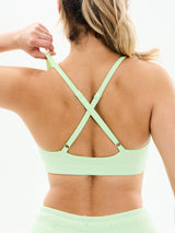Thumbnail 3 of Plush Fleece Bralette - Honeydew, 3 of 7