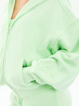 Thumbnail 2 of Plush Fleece Zip Hoodie - Honeydew, 2 of 6