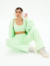 Thumbnail 3 of Plush Fleece Zip Hoodie - Honeydew, 3 of 6