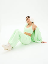 Thumbnail 6 of Plush Fleece Zip Hoodie - Honeydew, 6 of 6