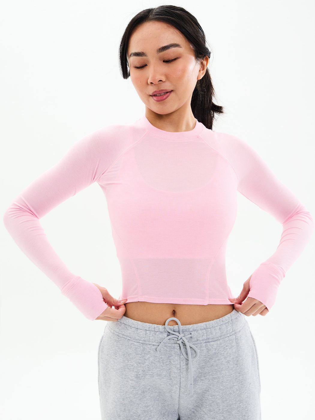 Base Layer Long Sleeve Waist Top - Plastic Pink