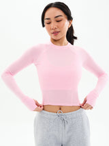 Thumbnail 1 of Base Layer Long Sleeve Waist Top - Plastic Pink, 1 of 5