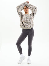 Thumbnail 4 of Plush Fleece Crew Pullover - Pink Camo, 4 of 5