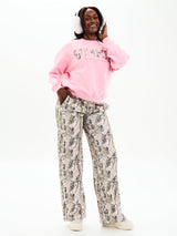 Thumbnail 3 of Plush Fleece Crew Pullover - Plastic Pink, 3 of 4