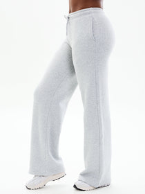 Plush Fleece Straight Leg Sweat Pant - Heather Grey