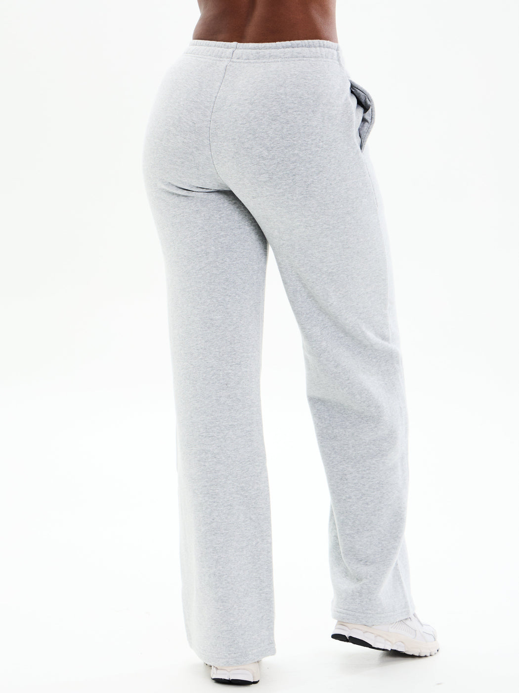 Plush Fleece Straight Leg Sweat Pant - Heather Grey