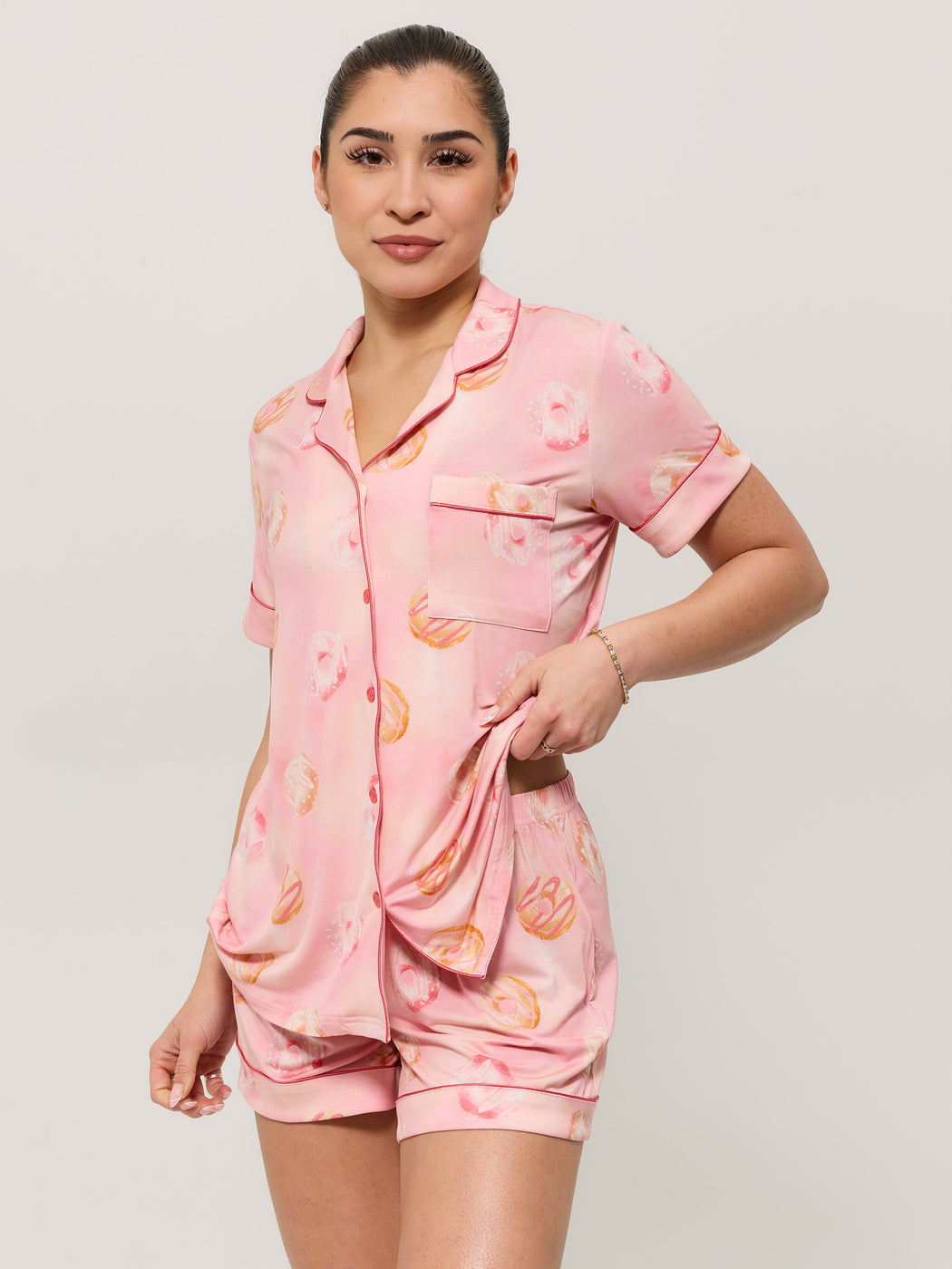 **PREORDER** Pajama Shorts Set - Donut Print