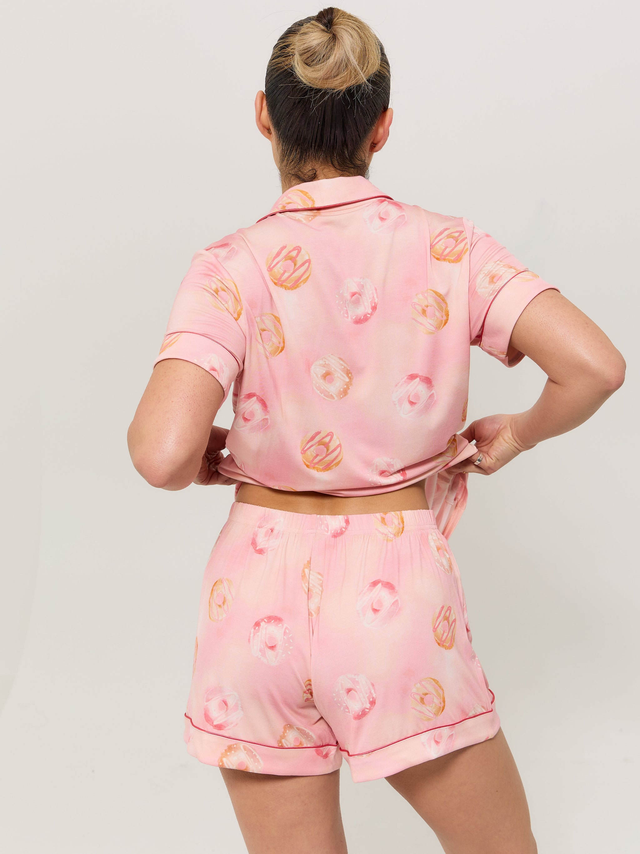 **PREORDER** Pajama Shorts Set - Donut Print