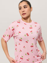 Thumbnail 4 of **PREORDER** Pajama Tee Shirt - Cherry Print, 4 of 4