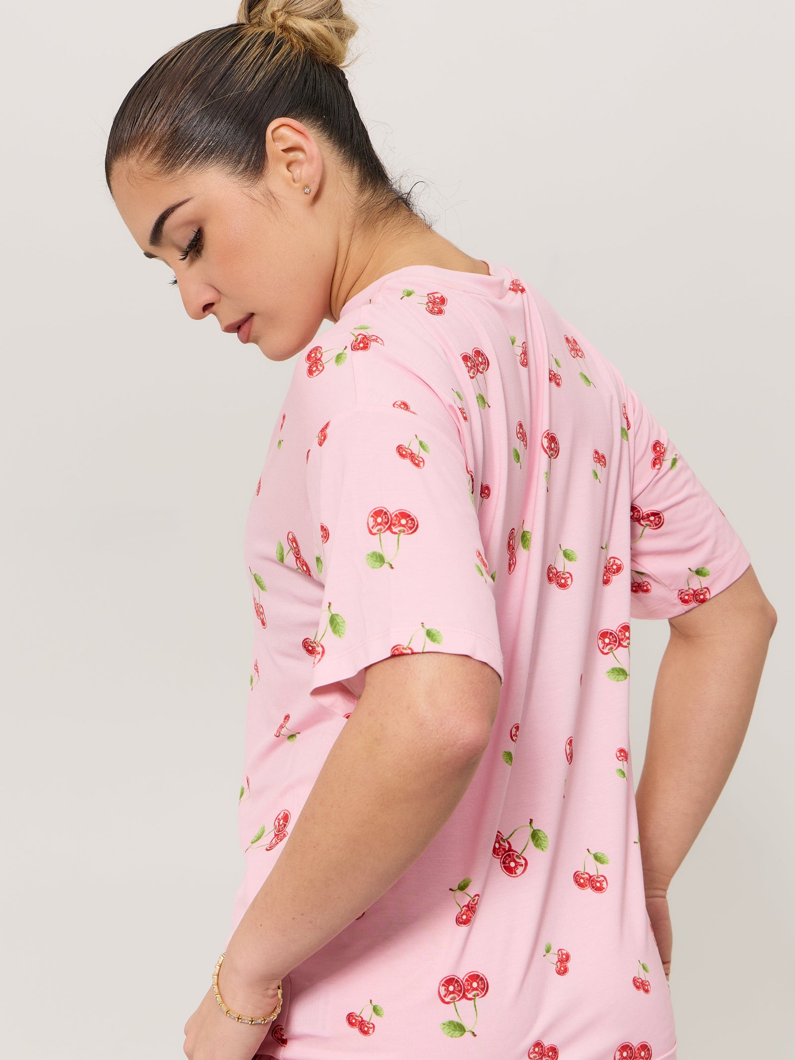 **PREORDER** Pajama Tee Shirt - Cherry Print