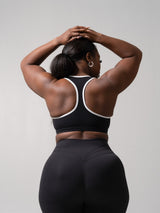 Thumbnail 4 of Sweetheart Nubre Sports Bra - Onyx Black and White, 4 of 5