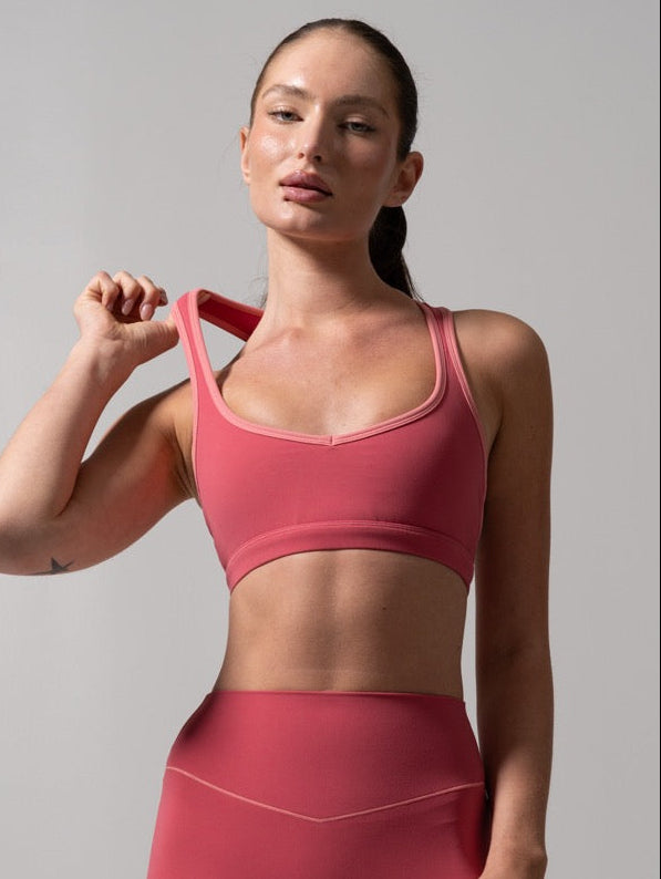 Sweetheart Nubre Sports Bra - Burnt Sugar and Rose Blush