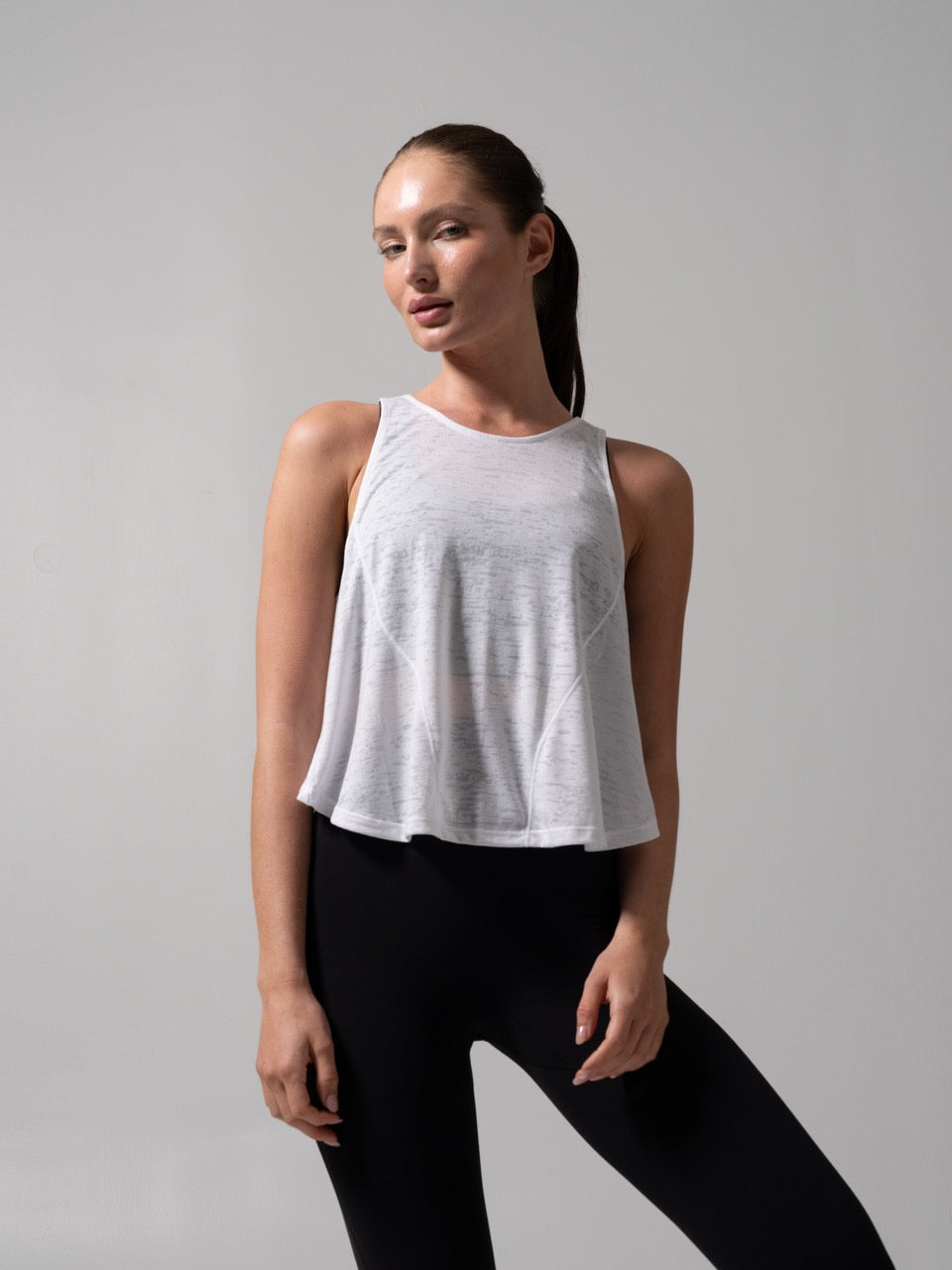 Go With The Flow Hip Tank - White