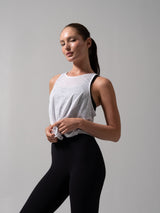 Thumbnail 4 of Go With The Flow Hip Tank - White, 4 of 7