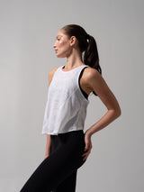 Thumbnail 6 of Go With The Flow Hip Tank - White, 6 of 7