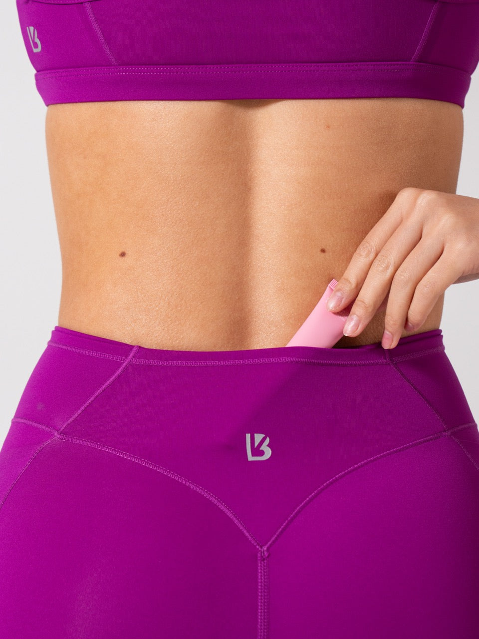 Airbrush Multi Pocket Legging - Grape Juice