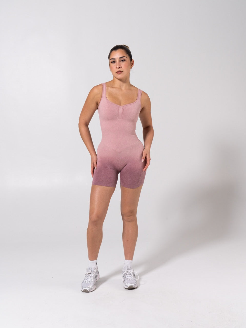 **PREORDER** Miracle Scrunch Seamless Bodysuit 5" - Heather Rose Ombre