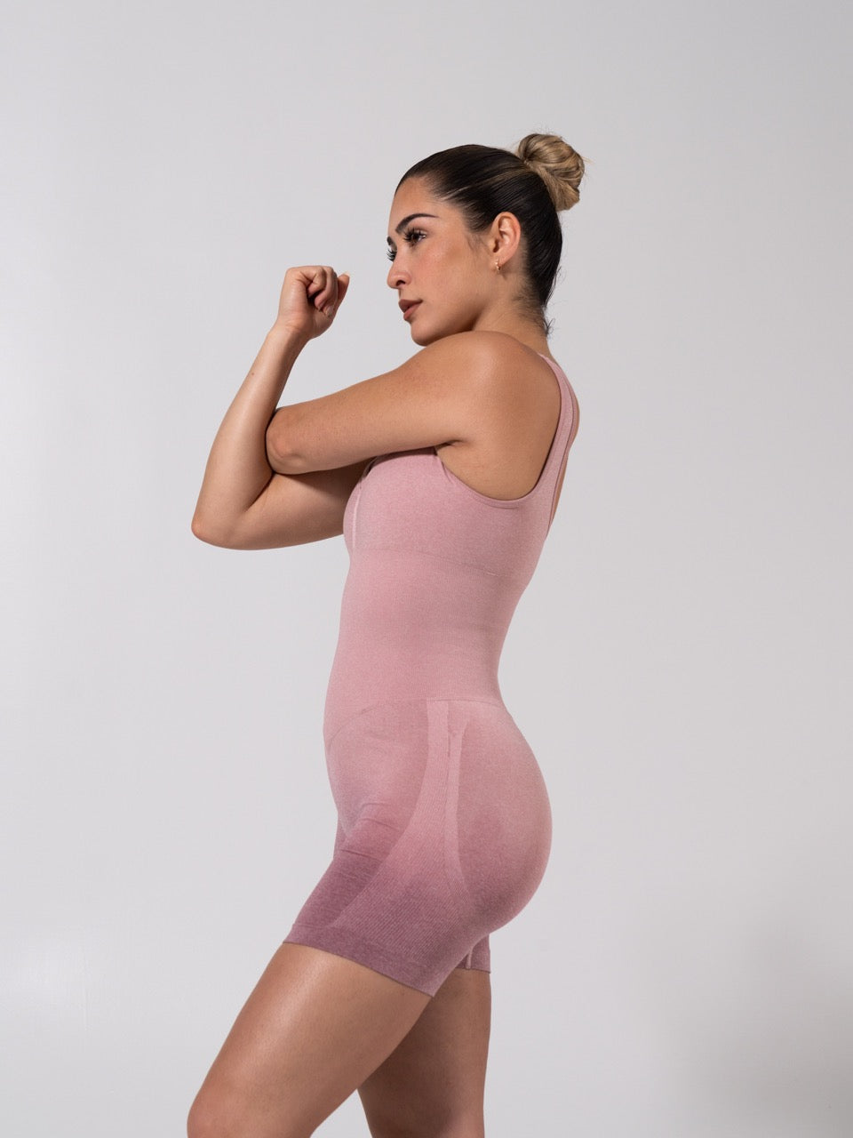**PREORDER** Miracle Scrunch Seamless Bodysuit 5" - Heather Rose Ombre