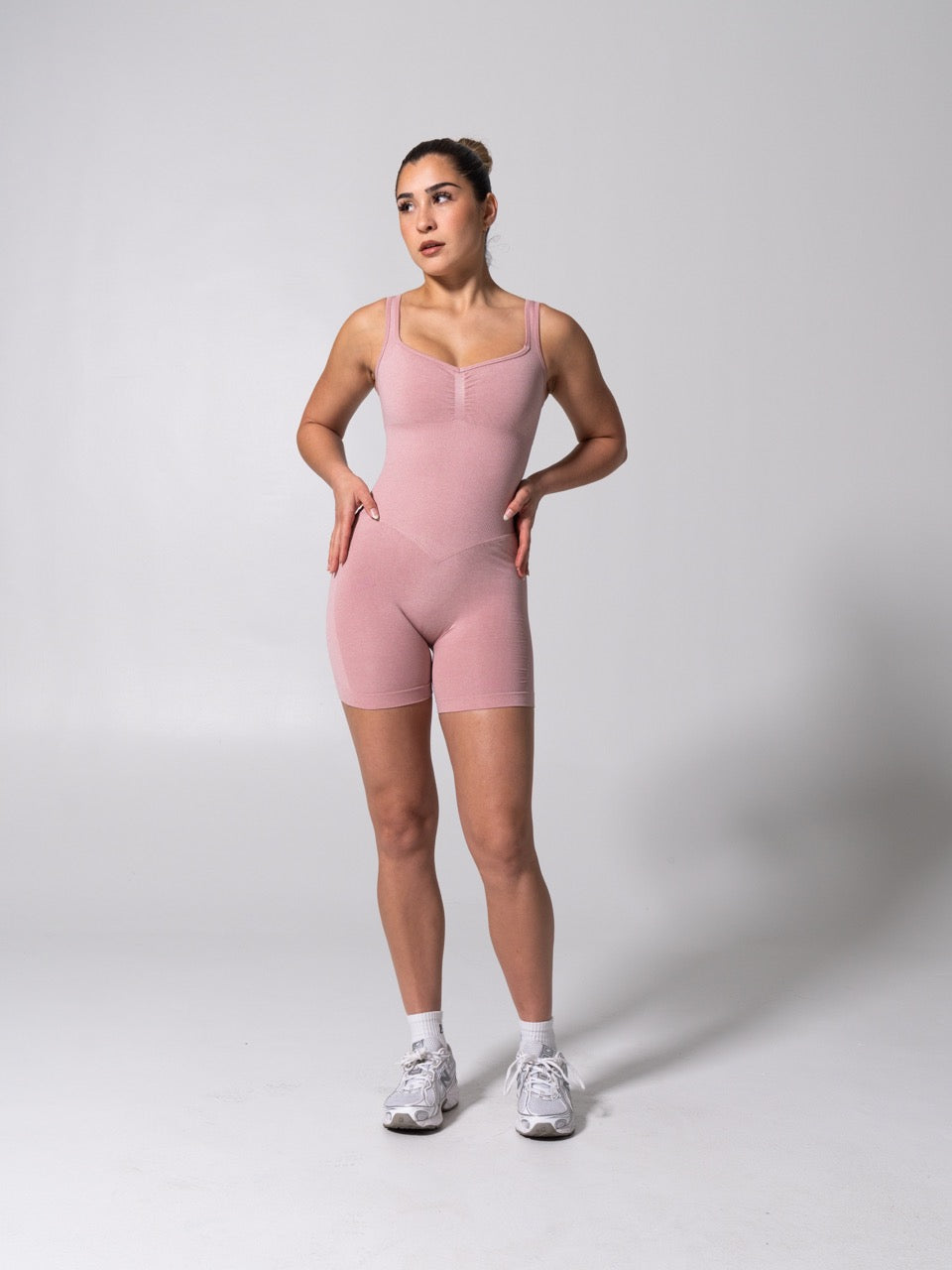 **PREORDER** Miracle Scrunch Seamless Bodysuit 5" - Heather Rose Water