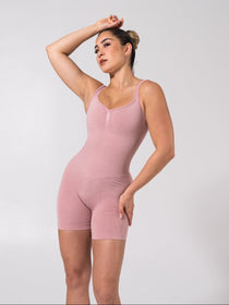 **PREORDER** Miracle Scrunch Seamless Bodysuit 5" - Heather Rose Water