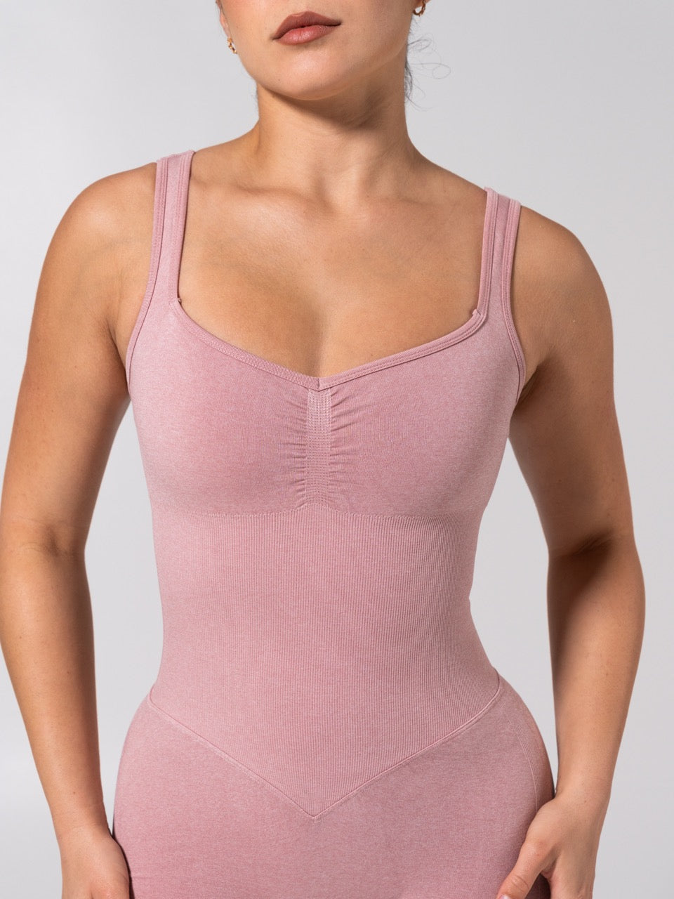 **PREORDER** Miracle Scrunch Seamless Bodysuit 5" - Heather Rose Water