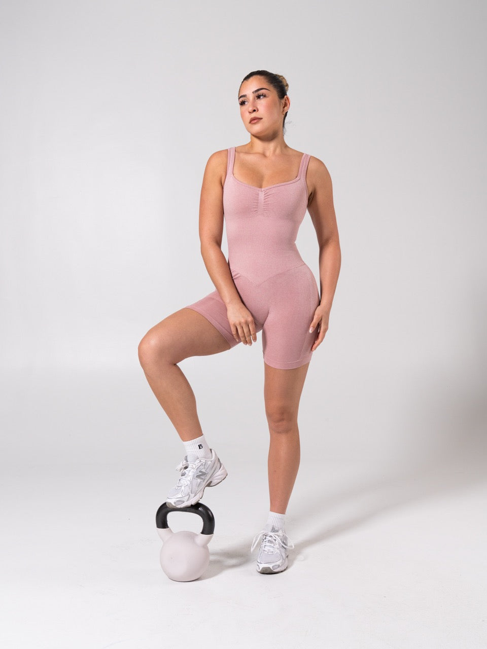 **PREORDER** Miracle Scrunch Seamless Bodysuit 5" - Heather Rose Water